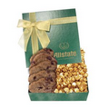 The Chairman Caramel Popcorn and Cookies Box - Green